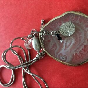 Elegant Silver and Gold Pendant Necklace